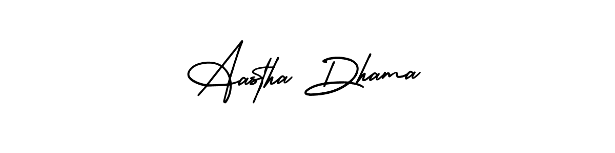 It looks lik you need a new signature style for name Aastha Dhama. Design unique handwritten (AmerikaSignatureDemo-Regular) signature with our free signature maker in just a few clicks. Aastha Dhama signature style 3 images and pictures png