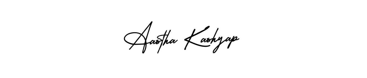 How to make Aastha Kashyap name signature. Use AmerikaSignatureDemo-Regular style for creating short signs online. This is the latest handwritten sign. Aastha Kashyap signature style 3 images and pictures png