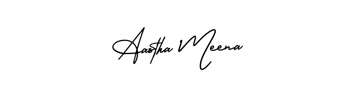 AmerikaSignatureDemo-Regular is a professional signature style that is perfect for those who want to add a touch of class to their signature. It is also a great choice for those who want to make their signature more unique. Get Aastha Meena name to fancy signature for free. Aastha Meena signature style 3 images and pictures png