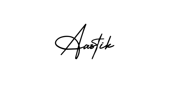 You should practise on your own different ways (AmerikaSignatureDemo-Regular) to write your name (Aastik) in signature. don't let someone else do it for you. Aastik signature style 3 images and pictures png