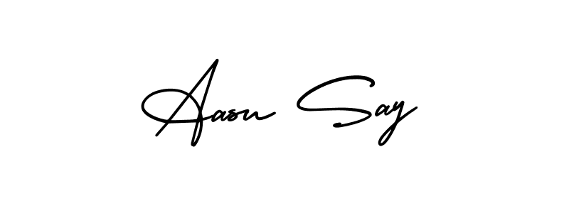 Create a beautiful signature design for name Aasu Say. With this signature (AmerikaSignatureDemo-Regular) fonts, you can make a handwritten signature for free. Aasu Say signature style 3 images and pictures png