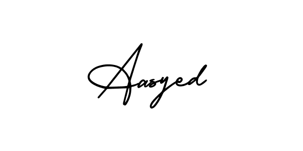 You should practise on your own different ways (AmerikaSignatureDemo-Regular) to write your name (Aasyed) in signature. don't let someone else do it for you. Aasyed signature style 3 images and pictures png