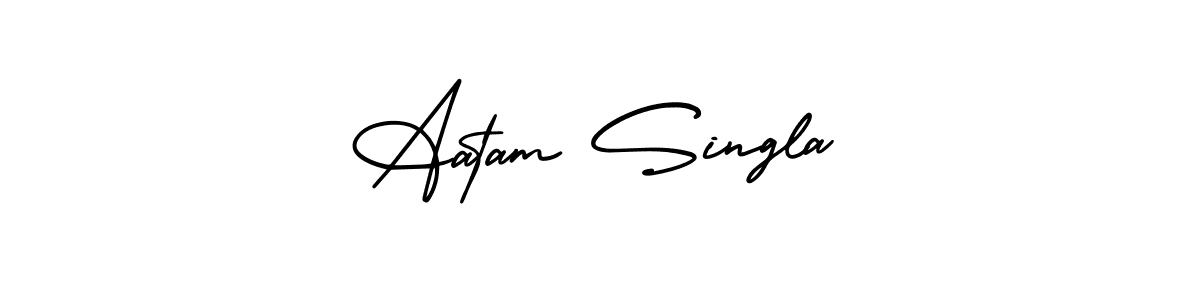 Best and Professional Signature Style for Aatam Singla. AmerikaSignatureDemo-Regular Best Signature Style Collection. Aatam Singla signature style 3 images and pictures png