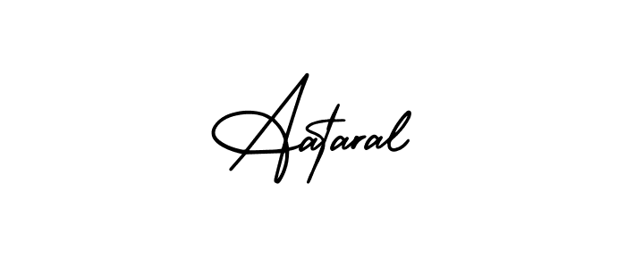 Similarly AmerikaSignatureDemo-Regular is the best handwritten signature design. Signature creator online .You can use it as an online autograph creator for name Aataral. Aataral signature style 3 images and pictures png
