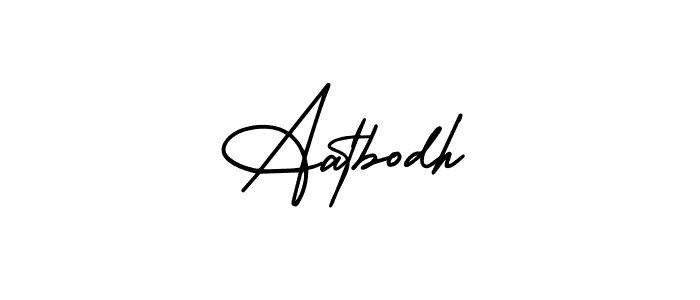 Use a signature maker to create a handwritten signature online. With this signature software, you can design (AmerikaSignatureDemo-Regular) your own signature for name Aatbodh. Aatbodh signature style 3 images and pictures png