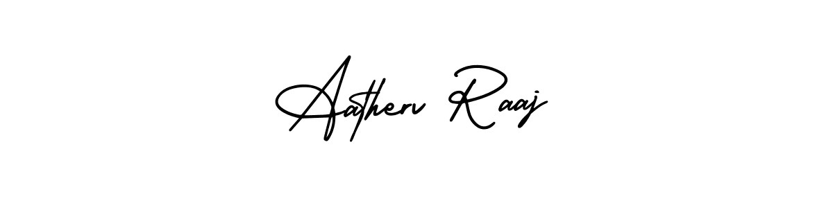 Use a signature maker to create a handwritten signature online. With this signature software, you can design (AmerikaSignatureDemo-Regular) your own signature for name Aatherv Raaj. Aatherv Raaj signature style 3 images and pictures png