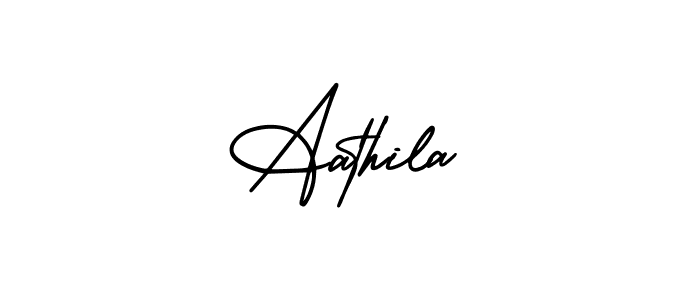 Similarly AmerikaSignatureDemo-Regular is the best handwritten signature design. Signature creator online .You can use it as an online autograph creator for name Aathila. Aathila signature style 3 images and pictures png