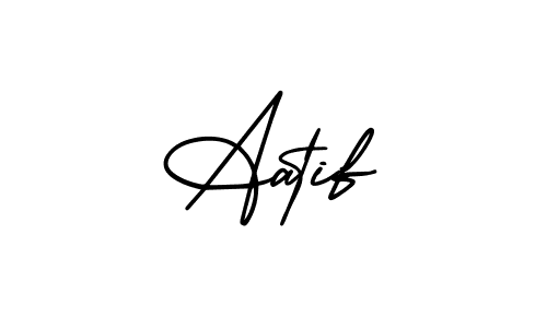 Aatif stylish signature style. Best Handwritten Sign (AmerikaSignatureDemo-Regular) for my name. Handwritten Signature Collection Ideas for my name Aatif. Aatif signature style 3 images and pictures png