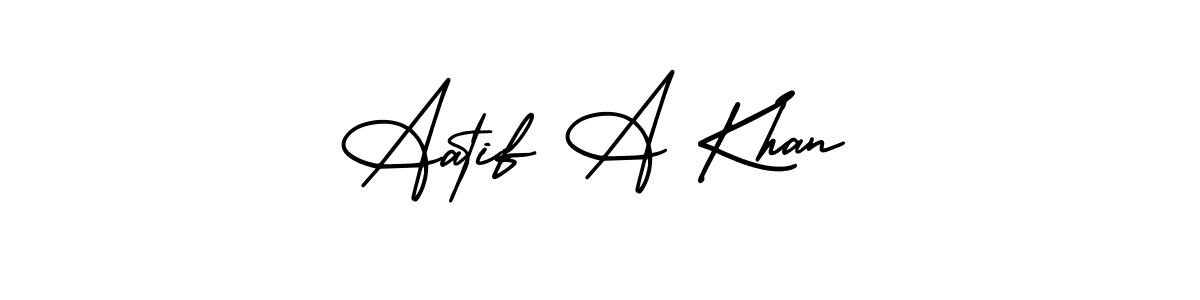 Make a beautiful signature design for name Aatif A Khan. Use this online signature maker to create a handwritten signature for free. Aatif A Khan signature style 3 images and pictures png