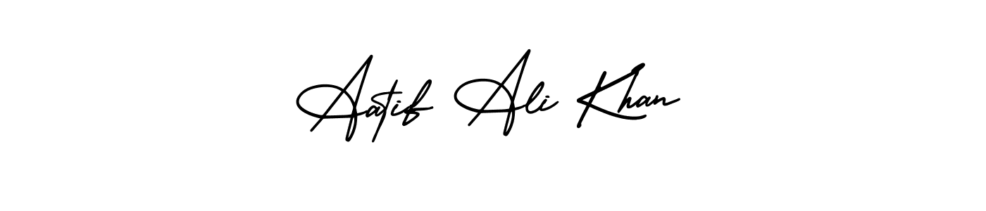 if you are searching for the best signature style for your name Aatif Ali Khan. so please give up your signature search. here we have designed multiple signature styles  using AmerikaSignatureDemo-Regular. Aatif Ali Khan signature style 3 images and pictures png