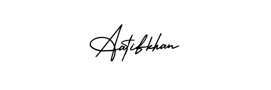 Use a signature maker to create a handwritten signature online. With this signature software, you can design (AmerikaSignatureDemo-Regular) your own signature for name Aatifkhan. Aatifkhan signature style 3 images and pictures png