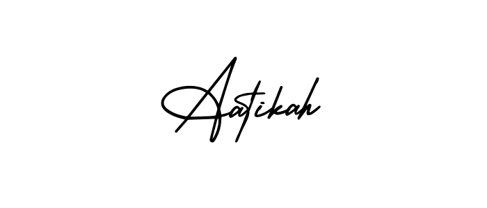 How to Draw Aatikah signature style? AmerikaSignatureDemo-Regular is a latest design signature styles for name Aatikah. Aatikah signature style 3 images and pictures png