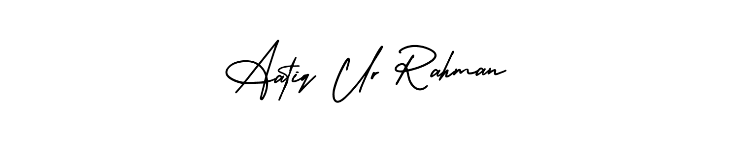 This is the best signature style for the Aatiq Ur Rahman name. Also you like these signature font (AmerikaSignatureDemo-Regular). Mix name signature. Aatiq Ur Rahman signature style 3 images and pictures png