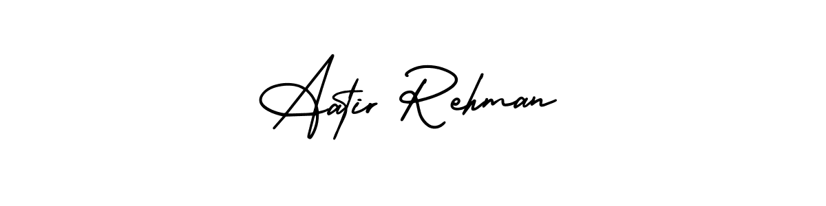 Also You can easily find your signature by using the search form. We will create Aatir Rehman name handwritten signature images for you free of cost using AmerikaSignatureDemo-Regular sign style. Aatir Rehman signature style 3 images and pictures png