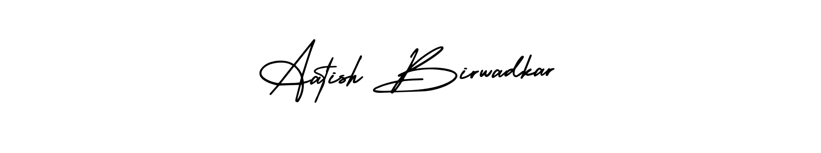 AmerikaSignatureDemo-Regular is a professional signature style that is perfect for those who want to add a touch of class to their signature. It is also a great choice for those who want to make their signature more unique. Get Aatish Birwadkar name to fancy signature for free. Aatish Birwadkar signature style 3 images and pictures png