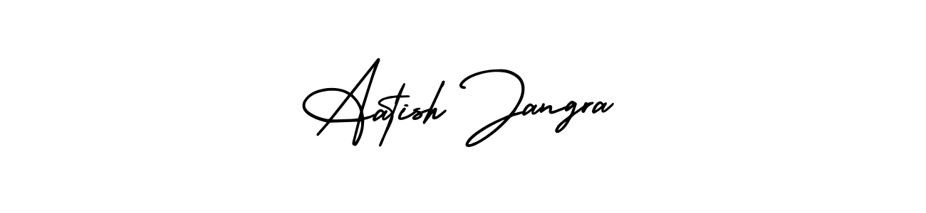 Make a beautiful signature design for name Aatish Jangra. With this signature (AmerikaSignatureDemo-Regular) style, you can create a handwritten signature for free. Aatish Jangra signature style 3 images and pictures png