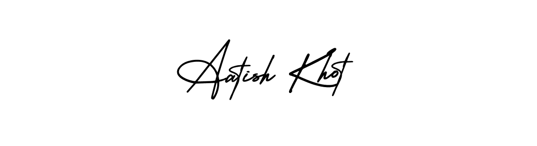 It looks lik you need a new signature style for name Aatish Khot. Design unique handwritten (AmerikaSignatureDemo-Regular) signature with our free signature maker in just a few clicks. Aatish Khot signature style 3 images and pictures png