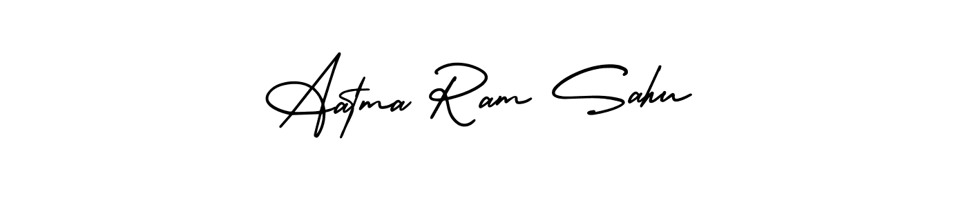 Aatma Ram Sahu stylish signature style. Best Handwritten Sign (AmerikaSignatureDemo-Regular) for my name. Handwritten Signature Collection Ideas for my name Aatma Ram Sahu. Aatma Ram Sahu signature style 3 images and pictures png