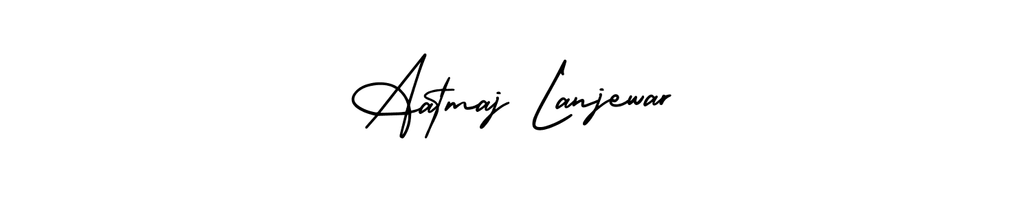 Make a beautiful signature design for name Aatmaj Lanjewar. With this signature (AmerikaSignatureDemo-Regular) style, you can create a handwritten signature for free. Aatmaj Lanjewar signature style 3 images and pictures png