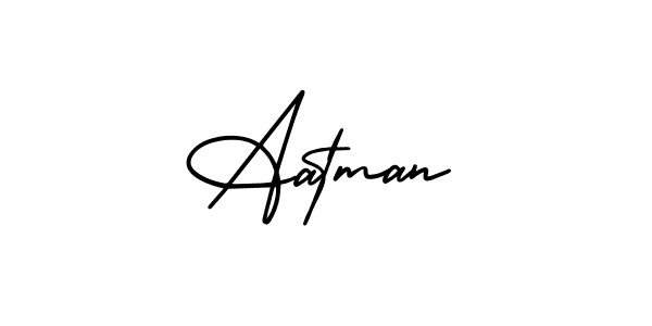 This is the best signature style for the Aatman name. Also you like these signature font (AmerikaSignatureDemo-Regular). Mix name signature. Aatman signature style 3 images and pictures png