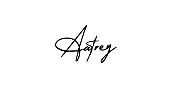 Aatrey stylish signature style. Best Handwritten Sign (AmerikaSignatureDemo-Regular) for my name. Handwritten Signature Collection Ideas for my name Aatrey. Aatrey signature style 3 images and pictures png