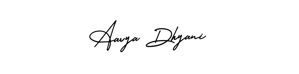 Also You can easily find your signature by using the search form. We will create Aavya Dhyani name handwritten signature images for you free of cost using AmerikaSignatureDemo-Regular sign style. Aavya Dhyani signature style 3 images and pictures png