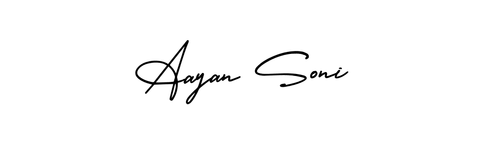 Also we have Aayan Soni name is the best signature style. Create professional handwritten signature collection using AmerikaSignatureDemo-Regular autograph style. Aayan Soni signature style 3 images and pictures png