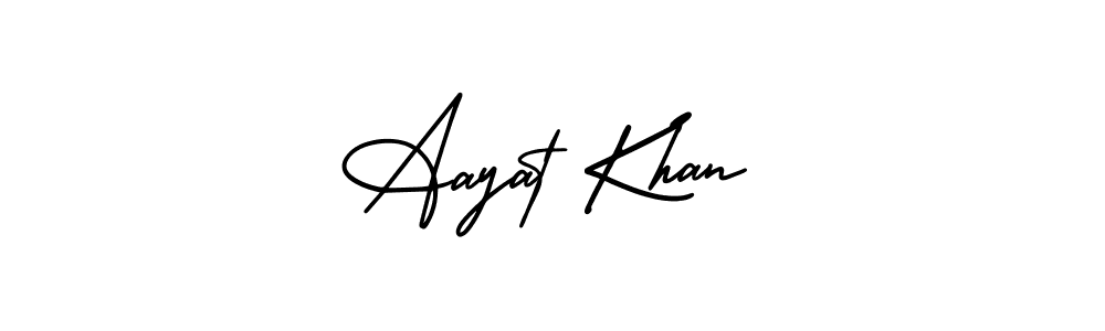 Aayat Khan stylish signature style. Best Handwritten Sign (AmerikaSignatureDemo-Regular) for my name. Handwritten Signature Collection Ideas for my name Aayat Khan. Aayat Khan signature style 3 images and pictures png