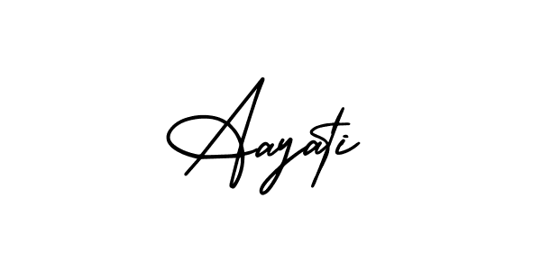 How to make Aayati name signature. Use AmerikaSignatureDemo-Regular style for creating short signs online. This is the latest handwritten sign. Aayati signature style 3 images and pictures png