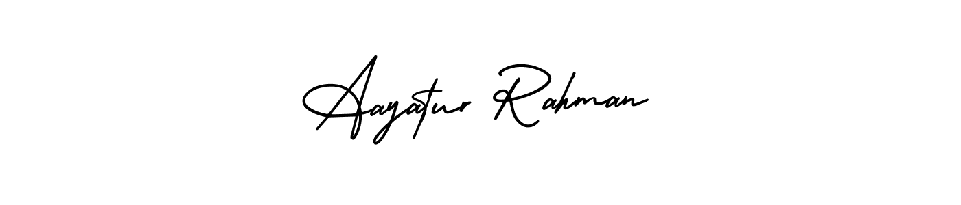 Make a beautiful signature design for name Aayatur Rahman. With this signature (AmerikaSignatureDemo-Regular) style, you can create a handwritten signature for free. Aayatur Rahman signature style 3 images and pictures png