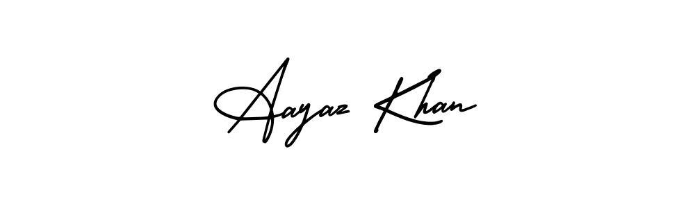 The best way (AmerikaSignatureDemo-Regular) to make a short signature is to pick only two or three words in your name. The name Aayaz Khan include a total of six letters. For converting this name. Aayaz Khan signature style 3 images and pictures png