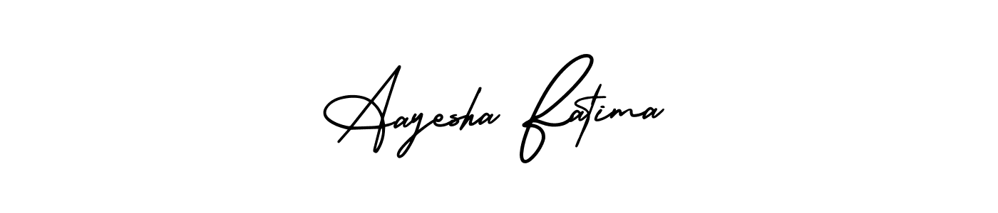 Use a signature maker to create a handwritten signature online. With this signature software, you can design (AmerikaSignatureDemo-Regular) your own signature for name Aayesha Fatima. Aayesha Fatima signature style 3 images and pictures png