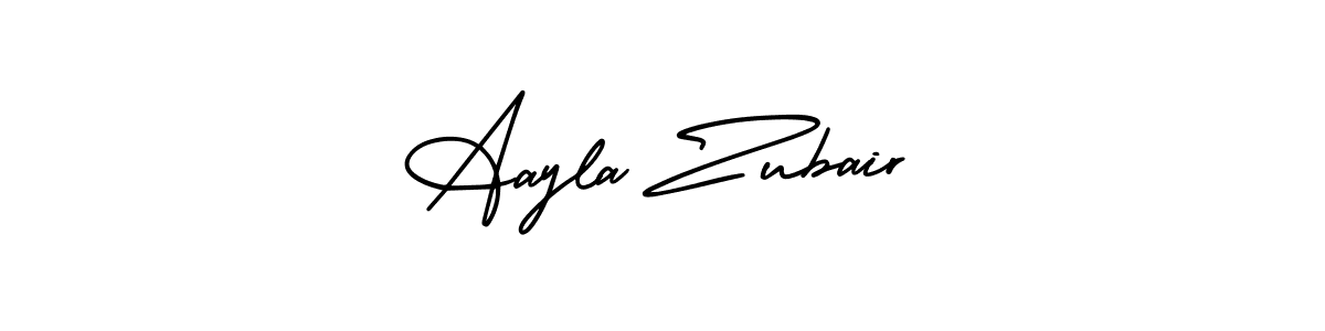 The best way (AmerikaSignatureDemo-Regular) to make a short signature is to pick only two or three words in your name. The name Aayla Zubair include a total of six letters. For converting this name. Aayla Zubair signature style 3 images and pictures png