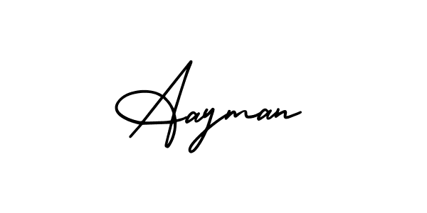 Create a beautiful signature design for name Aayman. With this signature (AmerikaSignatureDemo-Regular) fonts, you can make a handwritten signature for free. Aayman signature style 3 images and pictures png