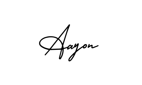 How to Draw Aayon signature style? AmerikaSignatureDemo-Regular is a latest design signature styles for name Aayon. Aayon signature style 3 images and pictures png