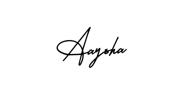 How to make Aaysha name signature. Use AmerikaSignatureDemo-Regular style for creating short signs online. This is the latest handwritten sign. Aaysha signature style 3 images and pictures png