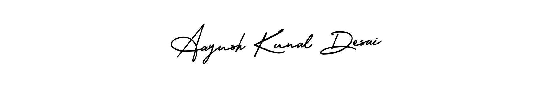 Also You can easily find your signature by using the search form. We will create Aayush Kunal Desai name handwritten signature images for you free of cost using AmerikaSignatureDemo-Regular sign style. Aayush Kunal Desai signature style 3 images and pictures png