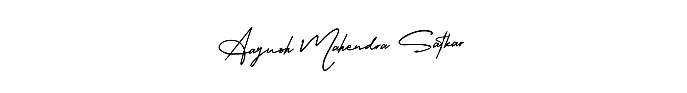 How to make Aayush Mahendra Satkar name signature. Use AmerikaSignatureDemo-Regular style for creating short signs online. This is the latest handwritten sign. Aayush Mahendra Satkar signature style 3 images and pictures png