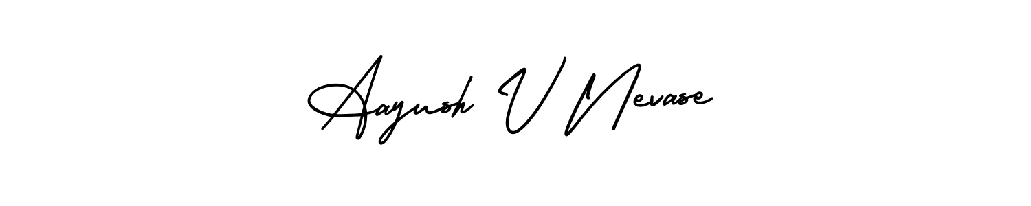 Make a beautiful signature design for name Aayush V Nevase. Use this online signature maker to create a handwritten signature for free. Aayush V Nevase signature style 3 images and pictures png
