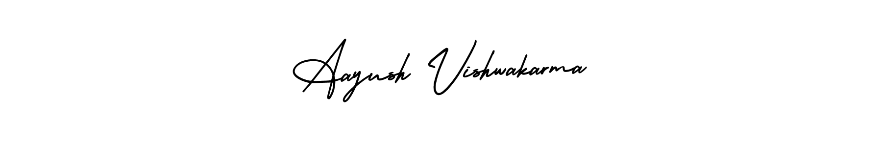 AmerikaSignatureDemo-Regular is a professional signature style that is perfect for those who want to add a touch of class to their signature. It is also a great choice for those who want to make their signature more unique. Get Aayush Vishwakarma name to fancy signature for free. Aayush Vishwakarma signature style 3 images and pictures png