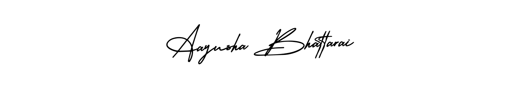 It looks lik you need a new signature style for name Aayusha Bhattarai. Design unique handwritten (AmerikaSignatureDemo-Regular) signature with our free signature maker in just a few clicks. Aayusha Bhattarai signature style 3 images and pictures png