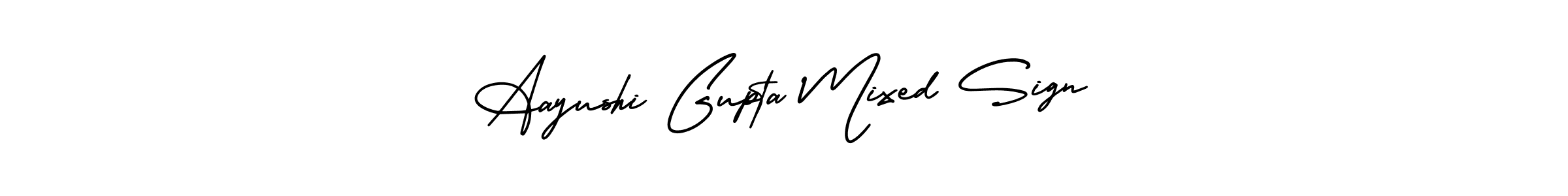 Similarly AmerikaSignatureDemo-Regular is the best handwritten signature design. Signature creator online .You can use it as an online autograph creator for name Aayushi Gupta Mixed Sign. Aayushi Gupta Mixed Sign signature style 3 images and pictures png