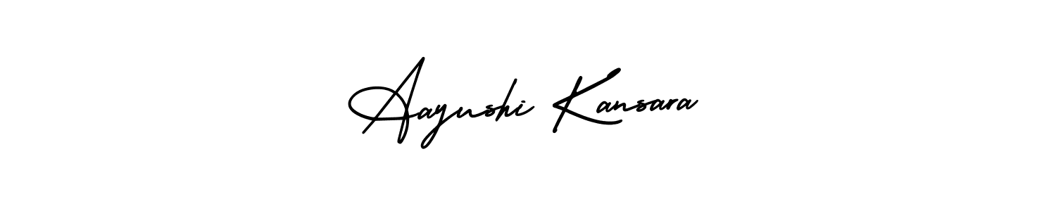 Make a beautiful signature design for name Aayushi Kansara. With this signature (AmerikaSignatureDemo-Regular) style, you can create a handwritten signature for free. Aayushi Kansara signature style 3 images and pictures png