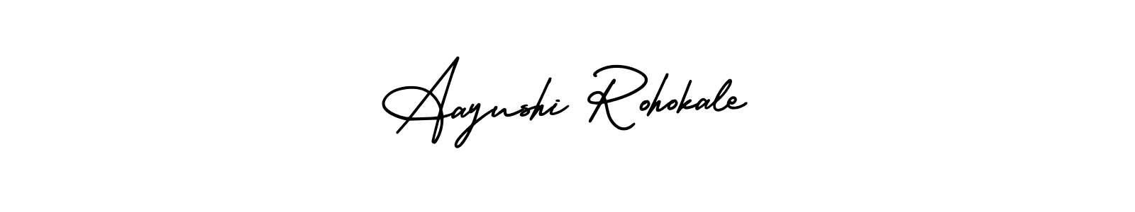How to make Aayushi Rohokale name signature. Use AmerikaSignatureDemo-Regular style for creating short signs online. This is the latest handwritten sign. Aayushi Rohokale signature style 3 images and pictures png