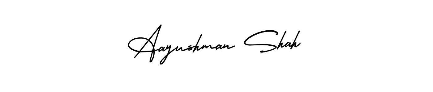 How to make Aayushman Shah signature? AmerikaSignatureDemo-Regular is a professional autograph style. Create handwritten signature for Aayushman Shah name. Aayushman Shah signature style 3 images and pictures png