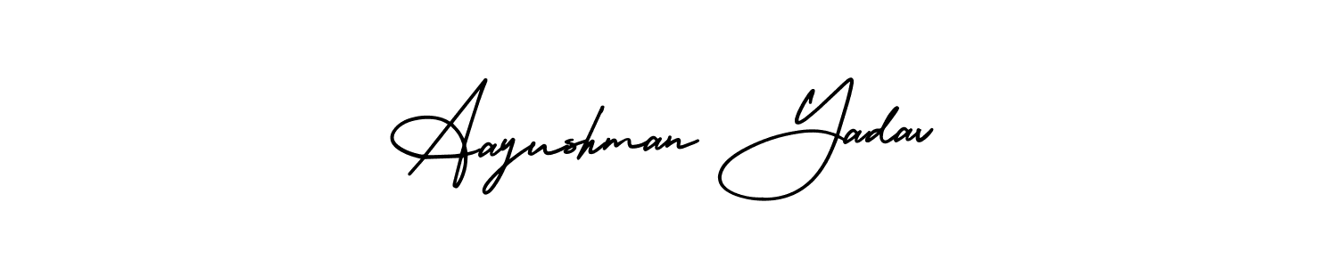 Design your own signature with our free online signature maker. With this signature software, you can create a handwritten (AmerikaSignatureDemo-Regular) signature for name Aayushman Yadav. Aayushman Yadav signature style 3 images and pictures png