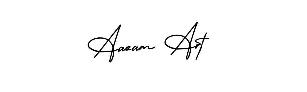 How to make Aazam Art  name signature. Use AmerikaSignatureDemo-Regular style for creating short signs online. This is the latest handwritten sign. Aazam Art  signature style 3 images and pictures png