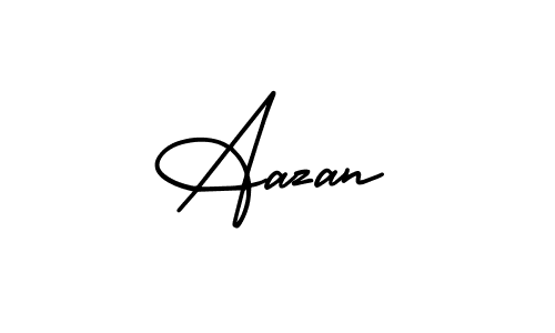Design your own signature with our free online signature maker. With this signature software, you can create a handwritten (AmerikaSignatureDemo-Regular) signature for name Aazan. Aazan signature style 3 images and pictures png