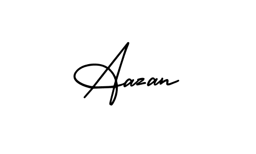 Design your own signature with our free online signature maker. With this signature software, you can create a handwritten (AmerikaSignatureDemo-Regular) signature for name Aazan. Aazan signature style 3 images and pictures png