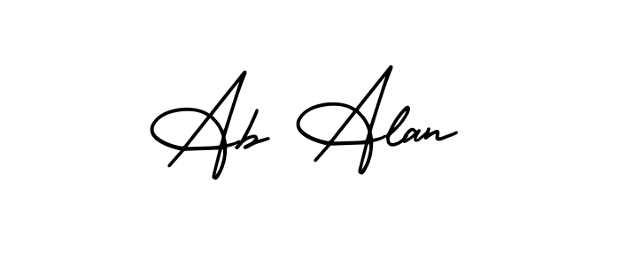 Best and Professional Signature Style for Ab Alan. AmerikaSignatureDemo-Regular Best Signature Style Collection. Ab Alan signature style 3 images and pictures png